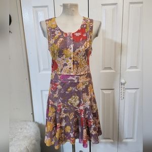 NWOT Anthropologie Gregory Floral Print Textured Dress